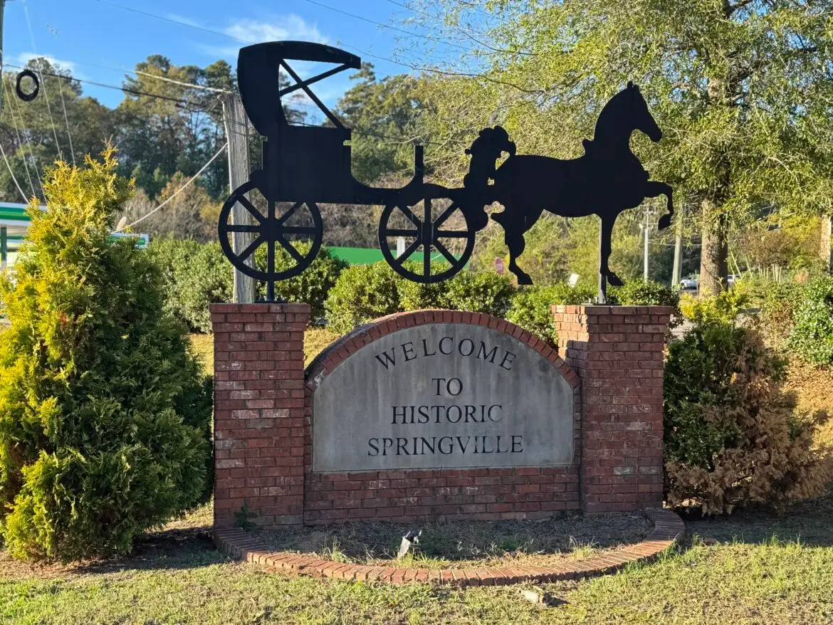Welcome to Historic Springville Sign